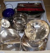 A quantity of assorted plated ware