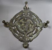 A bronze hat rack, early 19th century length 50cm