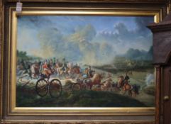 A. Clifford, oil on board, Napoleonic battle scene, signed, 60 x 90cm