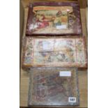 Three boxed Victorian games largest 29 x 24cm