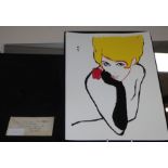 Renee Gruau (fashion illustrator for Christian Dior and others). A set of four stamped lithographs