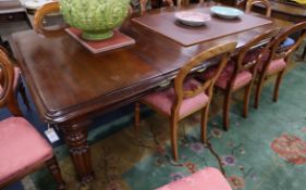 A Victorian mahogany extending dining table W.240cm