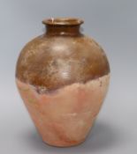 A Chinese Tang dynasty part glazed jar 30cm high