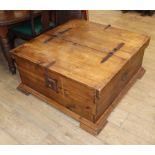 A pine coffee table / ottoman W.100cm