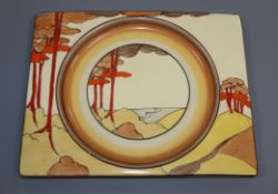 A Clarice Cliff Biarritz plate