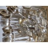 A quantity of silver plated flatware