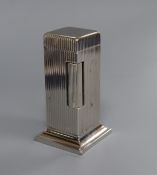 A Dunhill silver plated desktop lighter, circa 1950