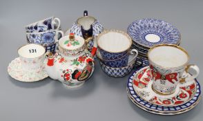 A quantity of Russian porcelain teaware