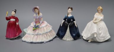 Four Doulton figures