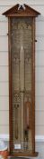 An oak cased Admiral Fitzroy barometer, 101cm