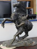 A 19th century bronzed spelter Marli group height 58cm