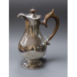 A Victorian Scottish silver hot water jug, James Mackay, Edinburgh, 1859, gross 11.5 oz.
