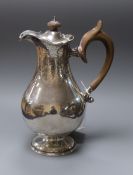 A Victorian Scottish silver hot water jug, James Mackay, Edinburgh, 1859, gross 11.5 oz.