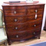 A Regency mahogany bow-fronted chest of drawers W.106.5cm