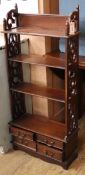 A mahogany open bookcase W.52cm