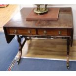 A Regency mahogany sofa table W.92cm