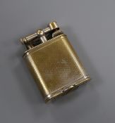 A Dunhill silver plated table lighter, circa 1940