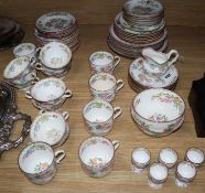 A Minton floral part teaset