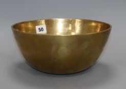 A Tibetan bronze bowl diameter 24.5cm