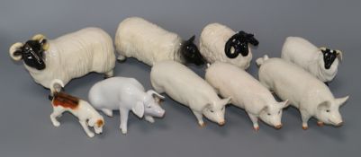 A quantity of Beswick animals