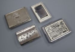 A Zippo limited edition lighter, one other and three cases