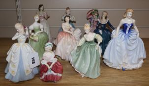 Ten Royal Doulton figures