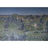 Paul Ayshford Lord Methuen (1886-1974) oil on canvas, Priston, Somerset, 1950, 60 x 85cm.