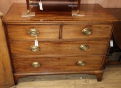 A George III mahogany chest W.104cm