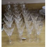 A quantity of Waterford "Sheila" cut glass and seven Tudor tumblers