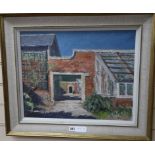Paul Ayshford Lord Methuen (1886-1974) oil on canvas, The Kitchen Garden at Corsham, signed, 41 x