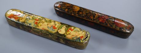 Two lacquer scribes boxes