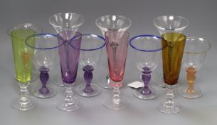 A collection of coloured glass, Nina Campbell, etc.(12)