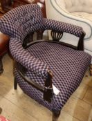 A button back tub chair