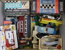 A collection of Dinky, Corgi, Scalextric, etc