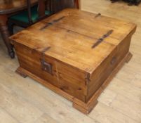 A pine coffee table / ottoman W.100cm