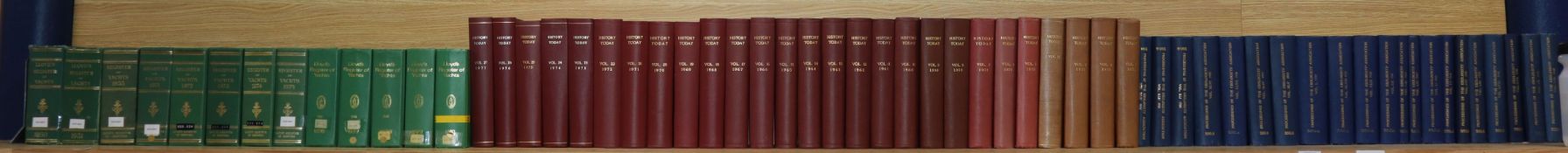 Lloyds Register of Yachts 1950-1980, History Today, 27 vols and Proceedings of The Geologist