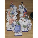 A group of twelve Rye Pottery 'Canterbury Tales' figures comprising The Doctor of Physic, The