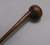 A Victorian knobkerrie, dated 1862