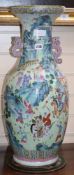 A large 19th century Chinese famille rose vase H.64cm