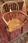 A Victorian Windsor chair, cut-down