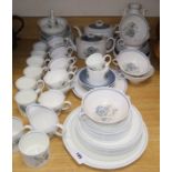 A quantity of Wedgwood Susie Cooper 'Glen Mist' table ware, comprising three various serving plates,