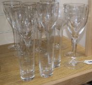 A collection of glasses, John Rocha Waterford etc (13)