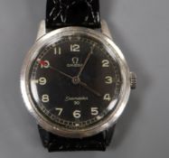 A gentleman's early 1960's stainless steel Omega Seamaster 30 manual wind wrist watch with