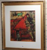 After Marc Chagall (1887-1985), 'The Red House', lithograph