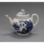 A Royal Worcester blue and white teapot height 14cm