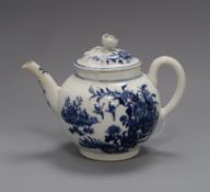 A Royal Worcester blue and white teapot height 14cm