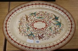 A large Victorian meat plate length 57cm