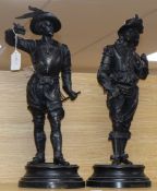 Two spelter figures of Don Juan and Don Cesar