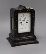 A 19th century French ebonised mantel clock