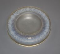 A Lalique 'Archers' design frosted and opalescent glass cendrier, No. 278